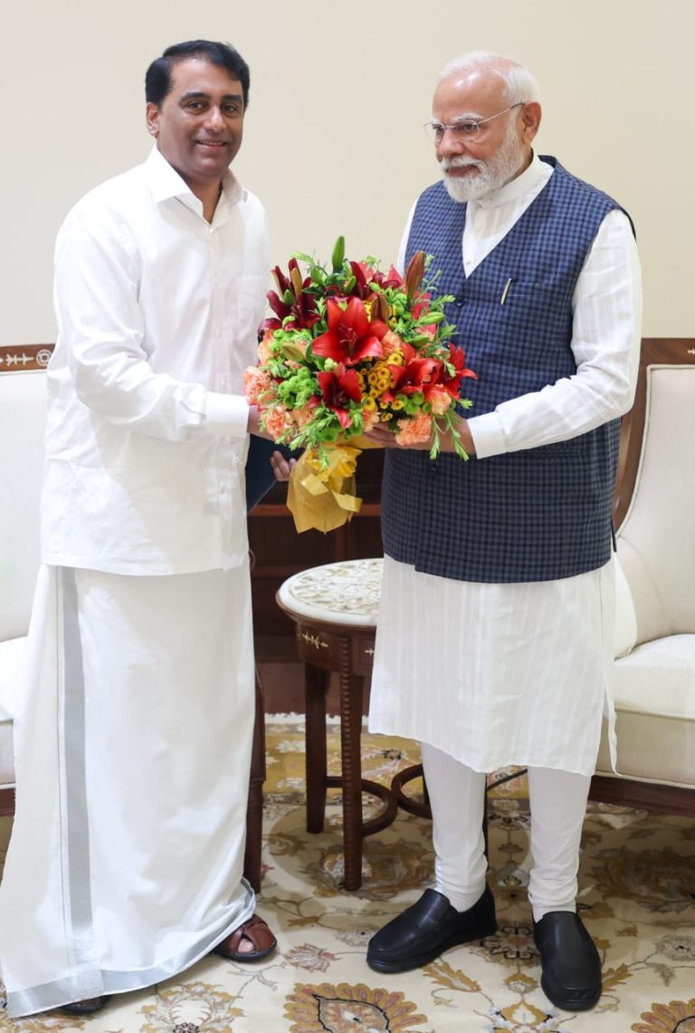 RJ Rathnakar of The Sathya Sai Central Trust Meets Hon’ble Prime Minister Narendra Modi