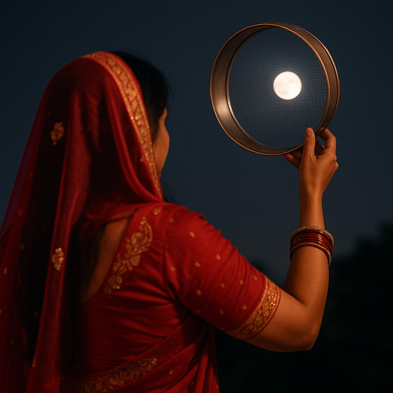 Karwa Chauth: करवा चौथ पर चाँद को छलनी से क्यों देखा जाता है?