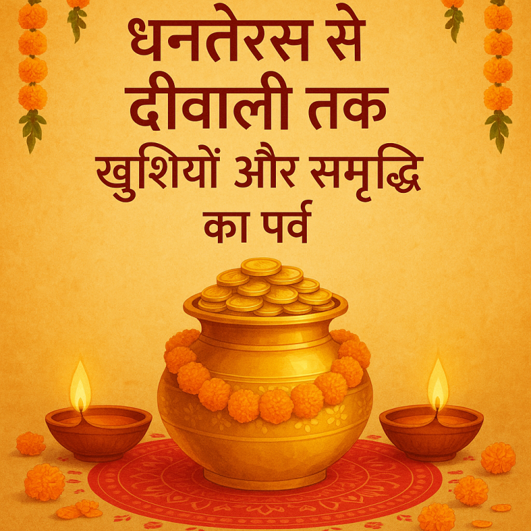 धनतेरस से दीवाली तक: खुशियों और समृद्धि का पर्व 