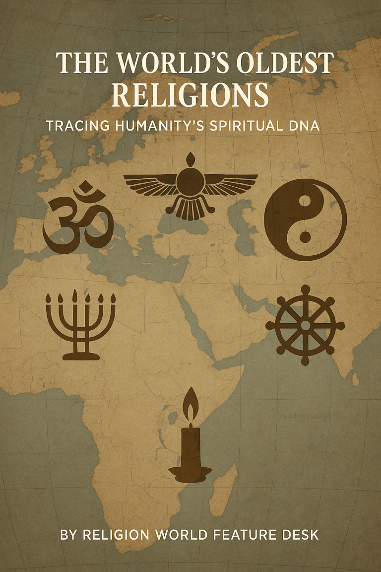 🌍 The World’s Oldest Religions: Tracing Humanity’s Spiritual DNA  By Religion World Feature Desk