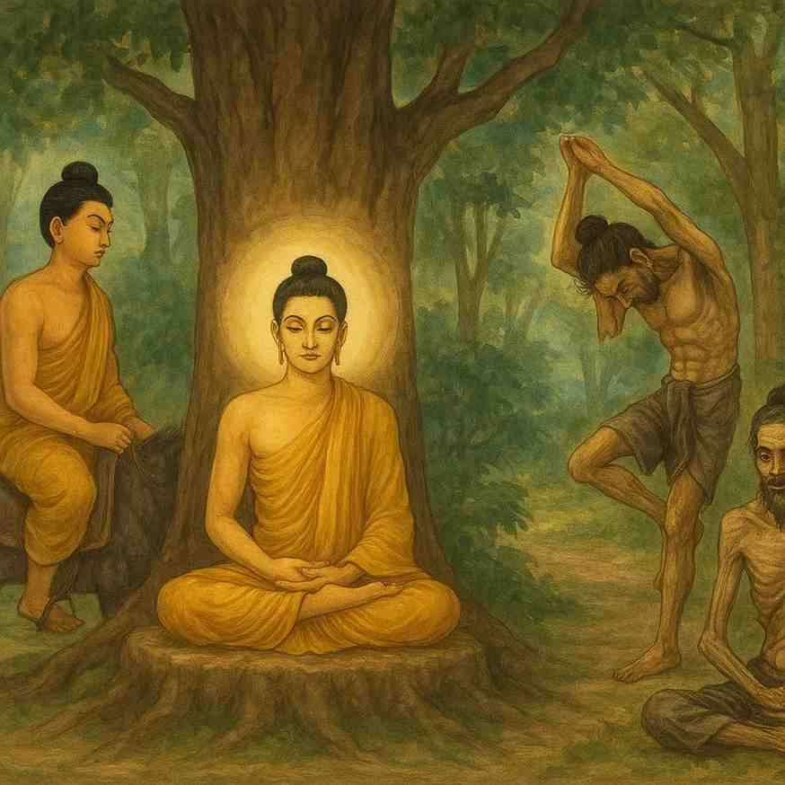 बुद्ध को ज्ञान प्राप्ति से पहले कौन-कौन सी साधनाएँ करनी पड़ीं?