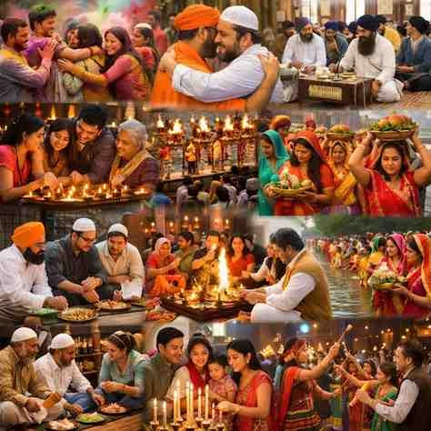 धार्मिक त्योहार समाज को कैसे जोड़ते हैं?