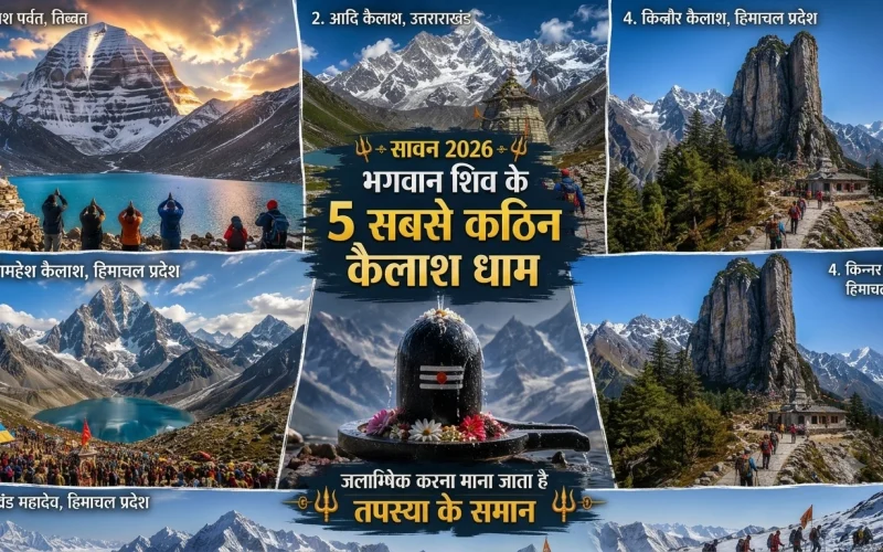 सावन 2026: भगवान शिव के 5 सबसे कठिन कैलाश धाम, जहां जलाभिषेक तपस्या के समान है