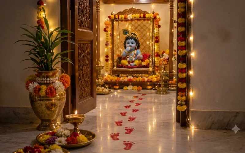 Janmashtami 2026: जन्माष्टमी पर घर में क्यों बनाए जाते हैं कान्हा के नन्हे पैरों के निशान? जानें पौराणिक मान्यता