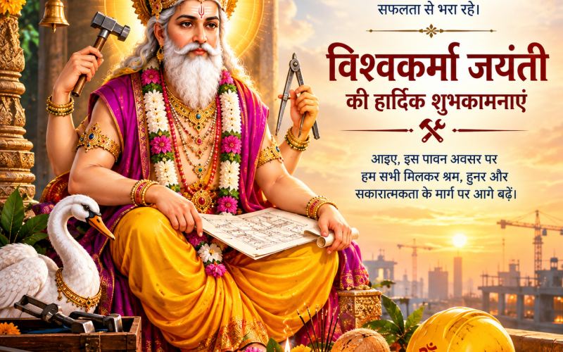 विश्वकर्मा जयंती 2026: अपनों को भेजें भगवान विश्वकर्मा के आशीर्वाद से भरे ये शुभकामना संदेश
