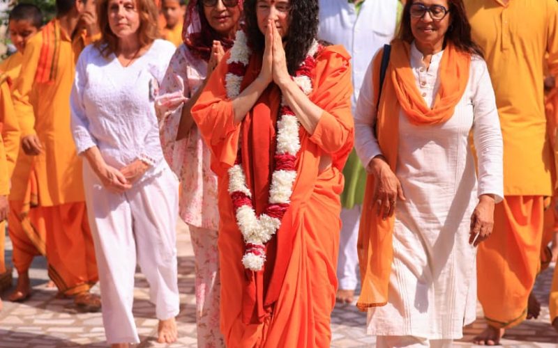 Global Ambassador of Indian Spirituality Sadhvi Bhagawati Saraswati Returns to Rishikesh