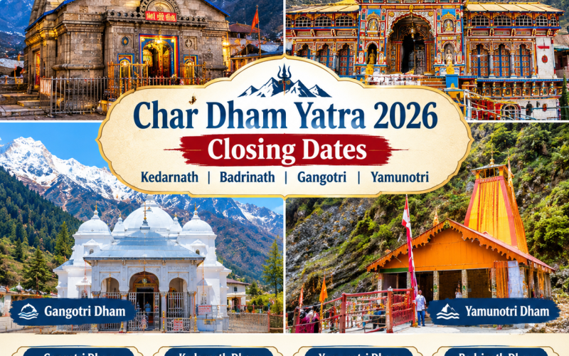 Char Dham Yatra 2026: Check Closing Dates of Kedarnath, Badrinath, Gangotri and Yamunotri